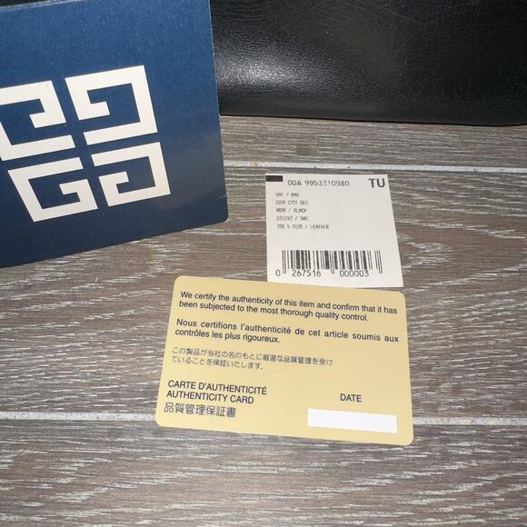 GIVENCHY Black Leather One Shoulder Bag Formal Shoulder Bag Crossbody Authentic - Picture 14 of 16